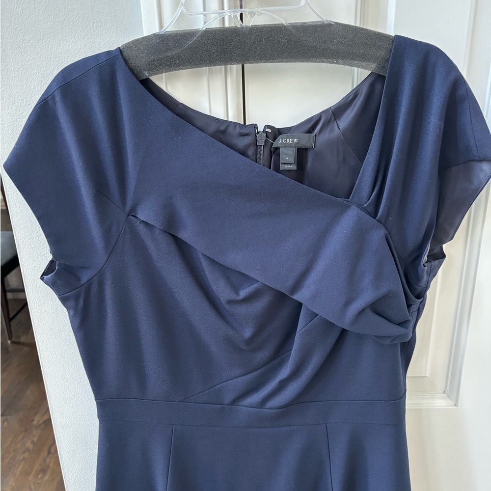 JCrew NWT Origami Sheath Dress Size 6 Navy